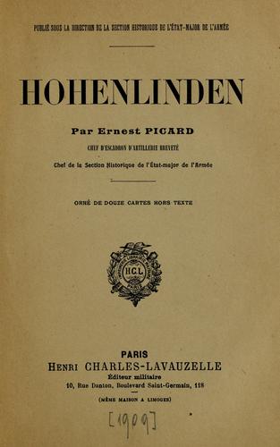 Cover for Hohenlinden