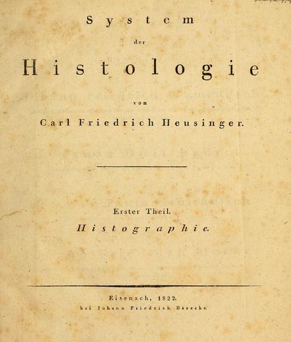 Cover for System der Histologie