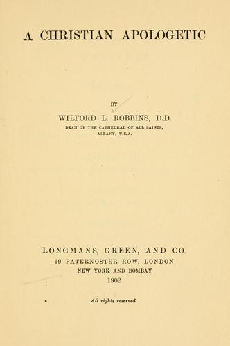Cover for Christian apologetic