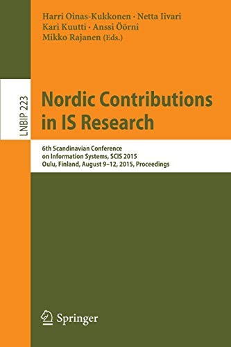Cover for Nordic Contributions in IS Research