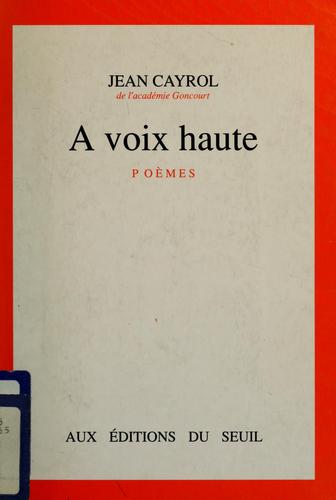 Cover for À voix haute