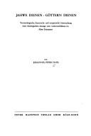 Cover for Jahwe dienen, Göttern dienen