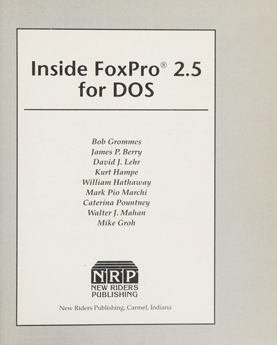 Cover for Inside FoxPro 2.5 for DOS