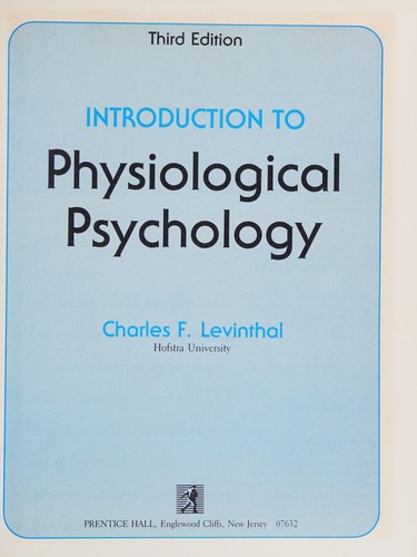 Cover for Introduction to physiological psychology