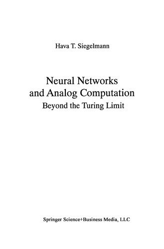 Cover for Neural Networks and Analog Computation