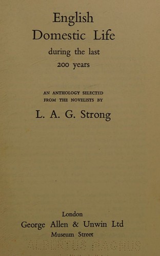 Cover for English domestic life during the last 200 years