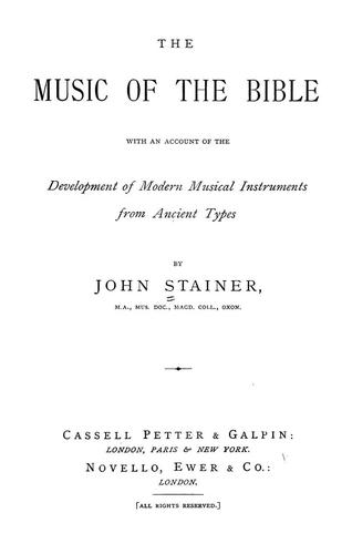 Cover for The music of the Bible