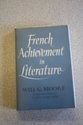 Cover for French achievement in literature