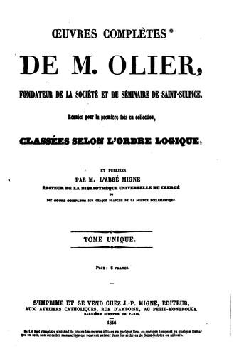 Cover for Œuvres complètes: Réunies pour la première fois en collection, classées selon l'ordre logique