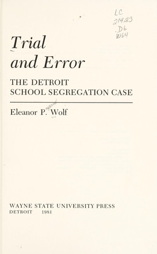 Cover for Trial and error