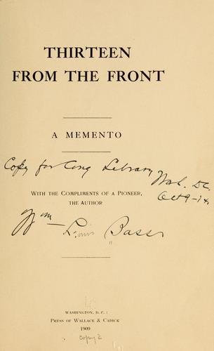 Cover for Thirteen from the front