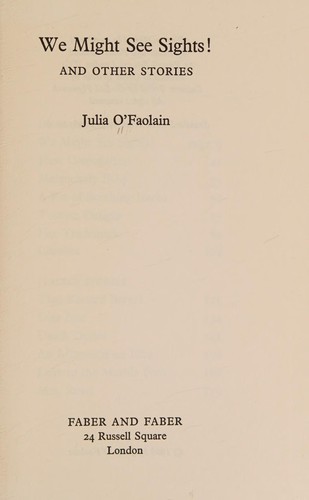Cover for We might see sights