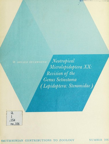 Cover for Neotropical Microlepidoptera XX: revision of the genus Setiostoma (Lepidoptera: Stenomidae)
