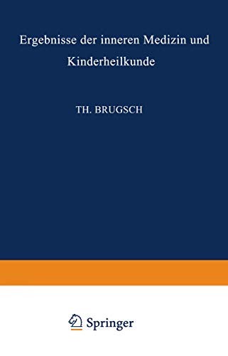 Cover for Ergebnisse der Inneren Medizin und Kinderheilkunde