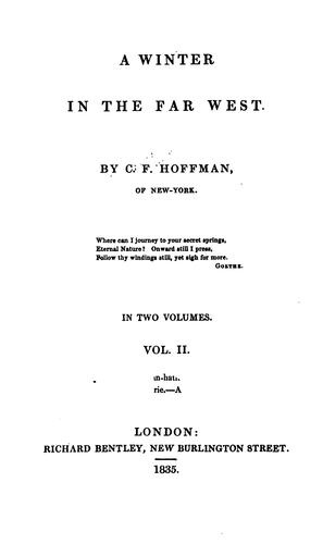 Cover for A Winter in the West