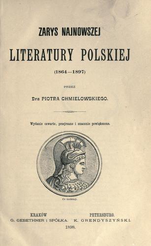 Cover for Zarys najnowszej literatury polskiej, 1864-1897