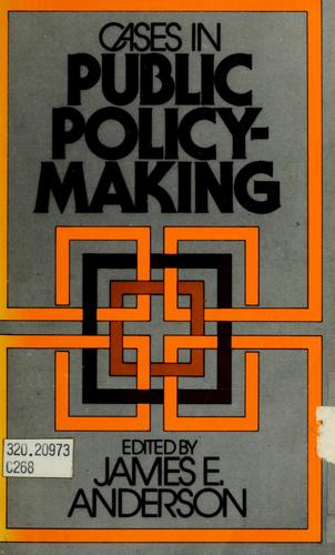 Cover for Cases in public policy-making