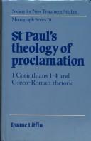 Cover for St. Paul's theology of proclamation