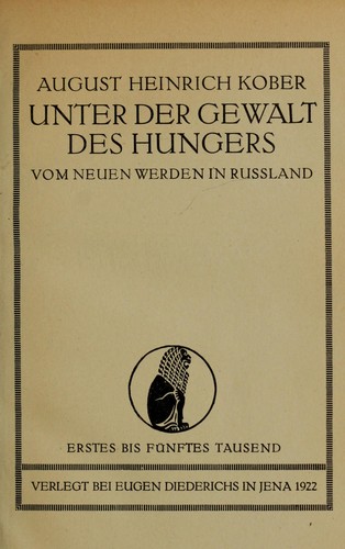 Cover for Unter der Gewalt des Hungers