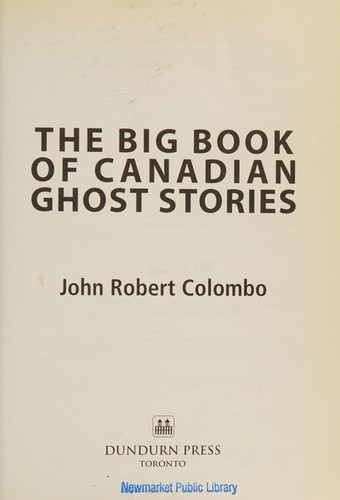 Cover for The big book of Canadian ghost stories