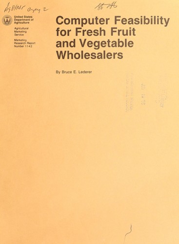 Cover for Computer feasibility for fresh fruit and vegetable wholesalers