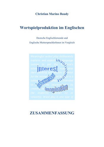 Cover for Wortspielproduktion im Englischen