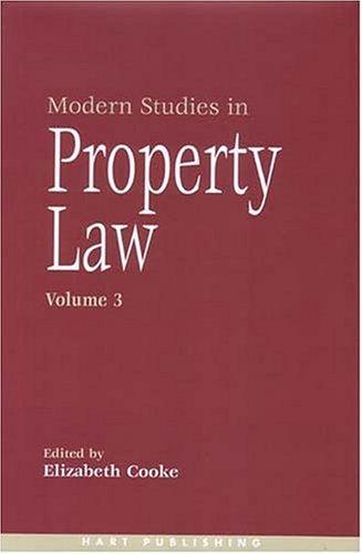 Cover for Modern Studies in Property Law