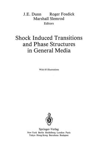 Cover for Shock Induced Transitions and Phase Structures in General Media