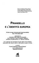 Cover for Pirandello e l'identità europea