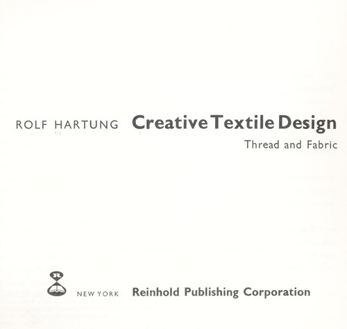 Cover for Creative textile design: thread and fabric.