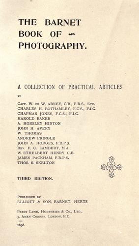 Cover for The Barnet book of photography