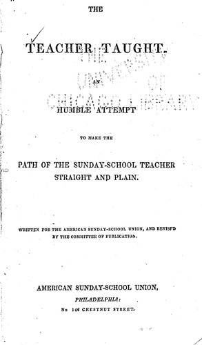 Cover for The teacher taught