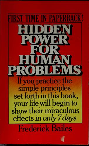 Cover for Hidden power for human problems