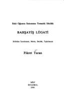 Cover for Eski Oğuzca satırarası tematik sözlük, Bahşayiş lügati