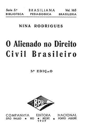 Cover for O Alienado no Direito Civil Brasileiro
