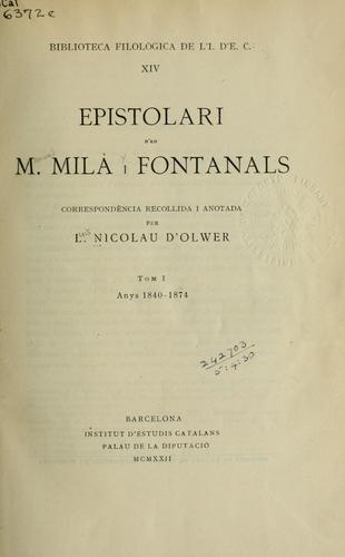 Cover for Epistolari