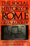 Cover for Social History of Rome.