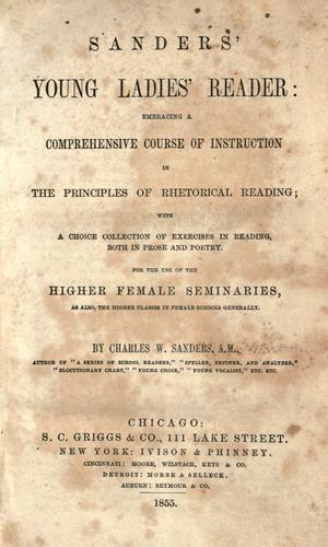 Cover for Sanders' young ladies' reader