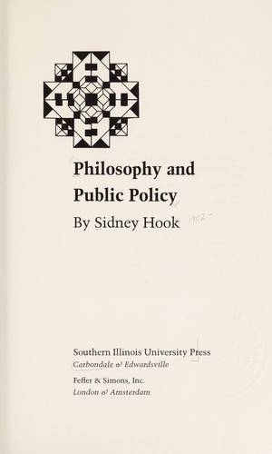 Cover for Philosophy and public policy
