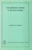 Cover for The Hisperica Famina: Related Poems 