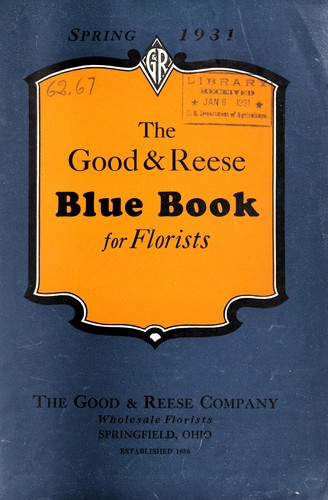Cover for The Good & Reese Co.'s blue book for florists