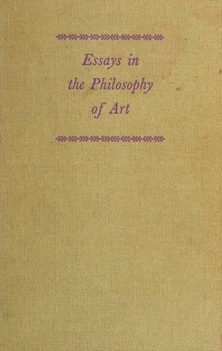 Cover for Essays in the philosophy of art