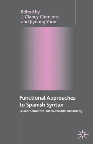 Cover for Functional approaches to Spanish syntax