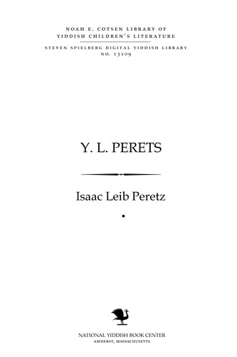 Cover for Y. L. Perets