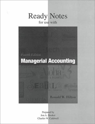 Cover for Ready Notes for use with Managerial Accounting