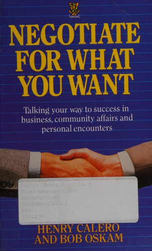 Cover for Negotiate for What You Want