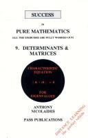 Cover for GCE A Level Pure Mathematics