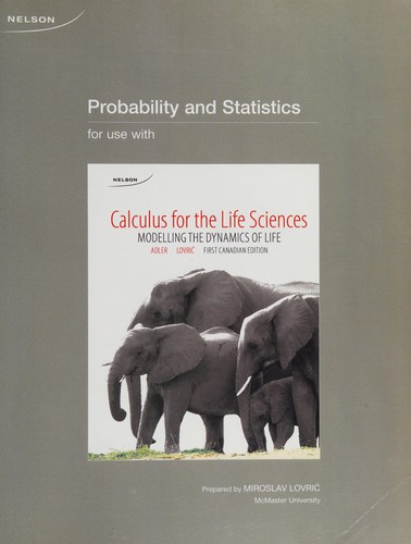 Cover for Probability and statistics for use with Calculus for the life science