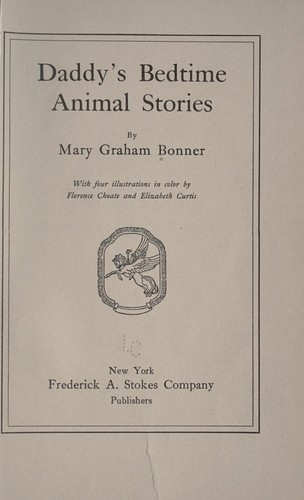 Cover for Daddy's bedtime animal stories