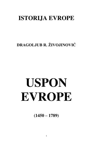 Cover for Građanska Evropa (1770-1871)